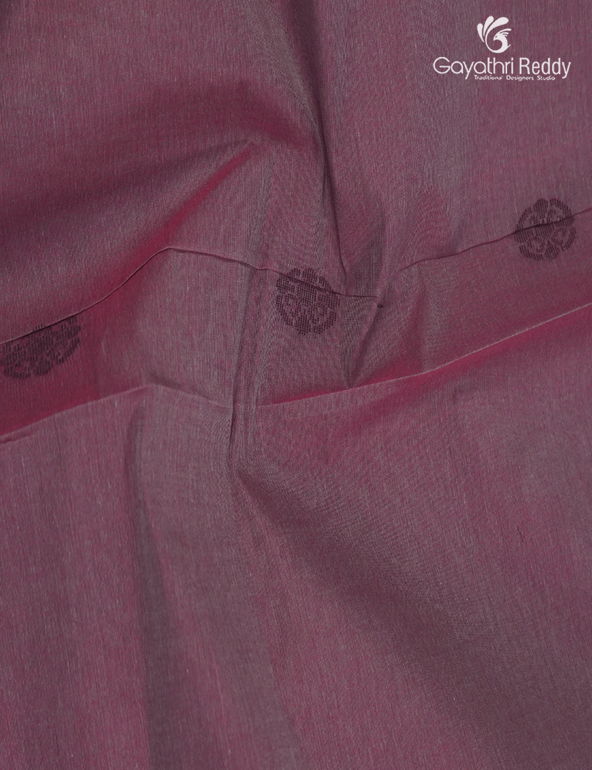 Pure Kanchi Cotton Saree in Onion Pink and Grey