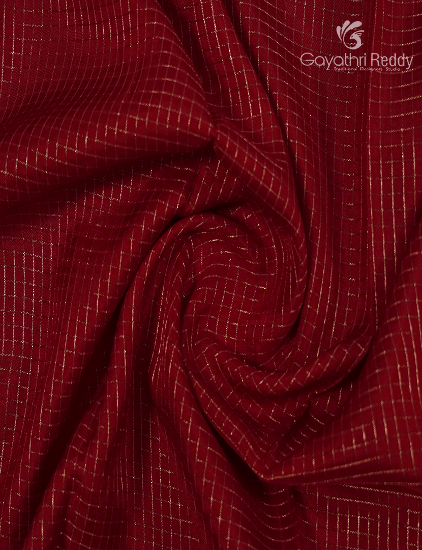 Semi Mysore Crepe Saree in Bridal Red