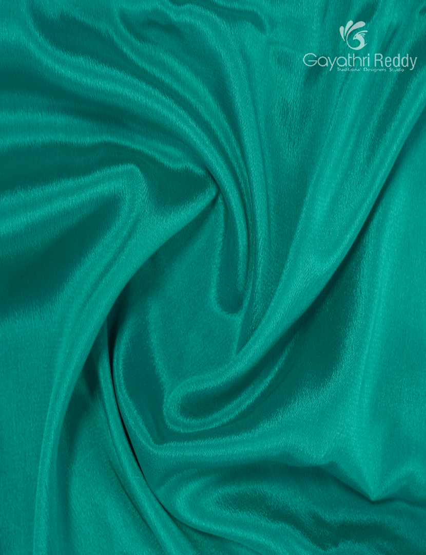 Pure Mysore Silk Saree in Sea Green and Orange