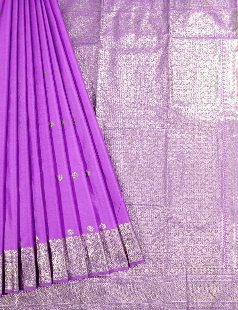 Semi Kanchipuram Silk Saree in Light violet