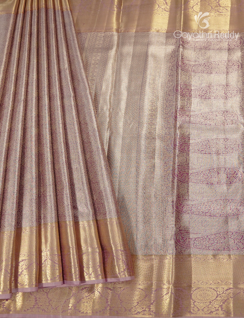 Semi Kanchipuram Silk Saree in Pastel Pink