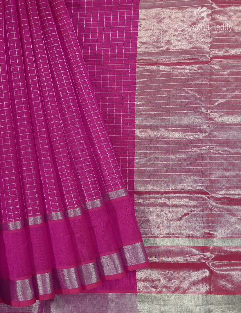 Pure Arani Sico Saree in Fuchsia Pink