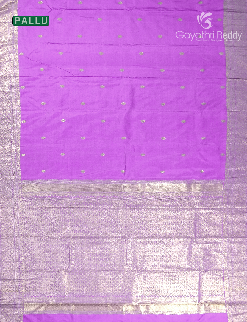 Semi Kanchipuram Silk Saree in Light violet