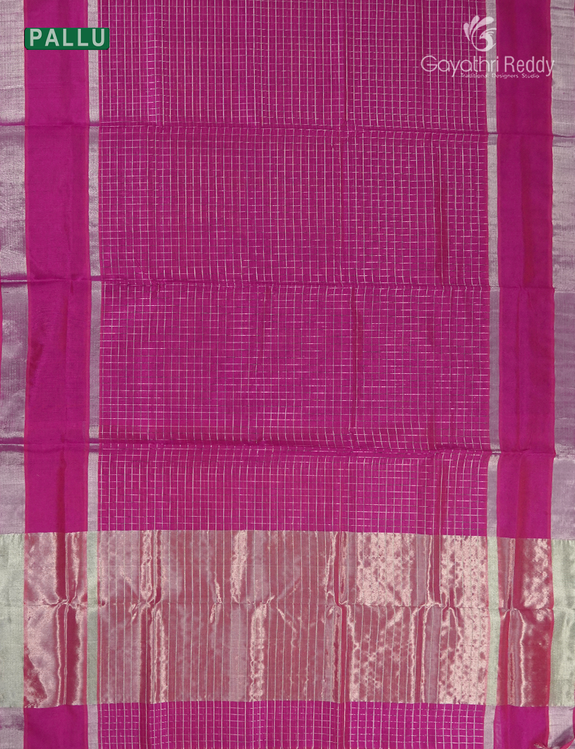 Pure Arani Sico Saree in Fuchsia Pink