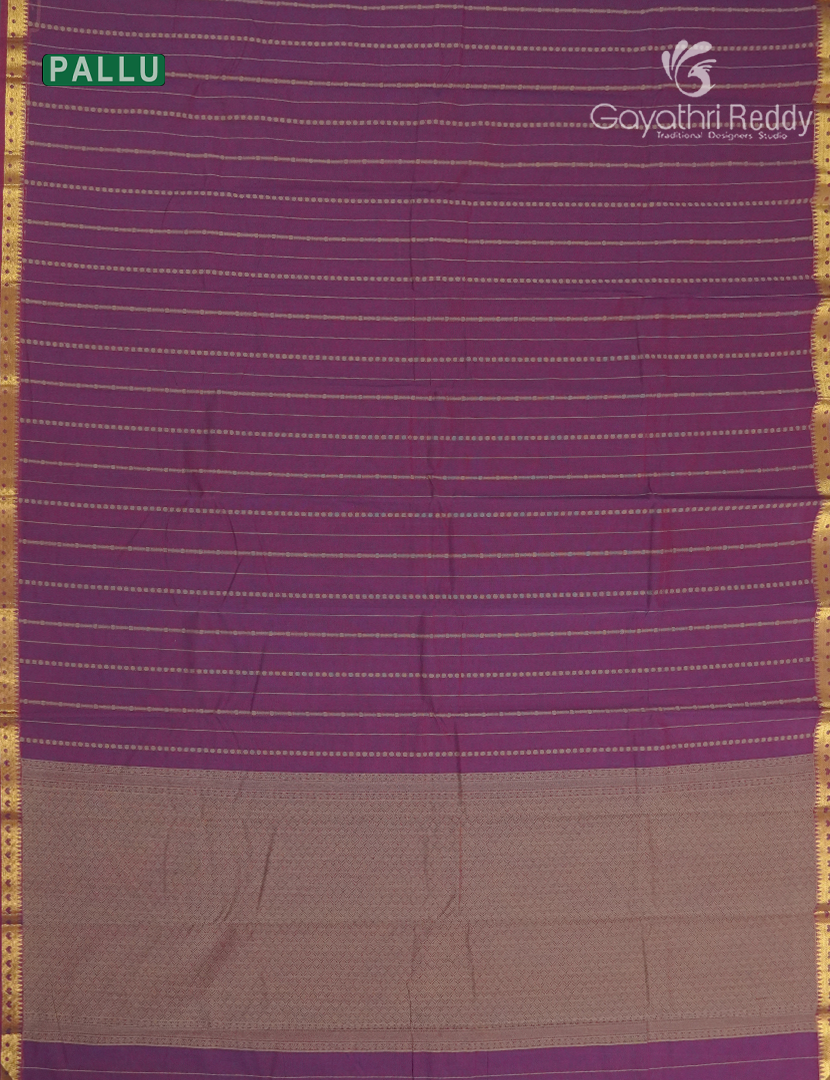 Pure Kanchi Cotton Saree in Deep Jamun