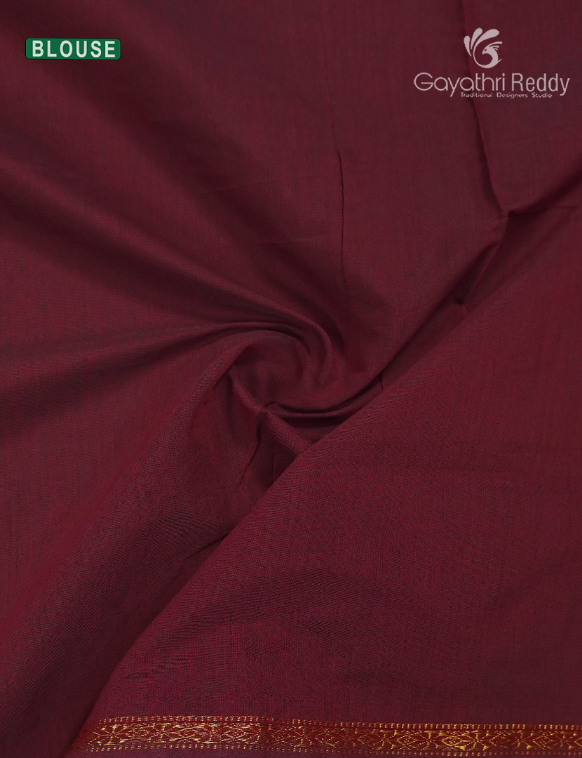 Sico Saree in Mehendi Green and Maroon Red