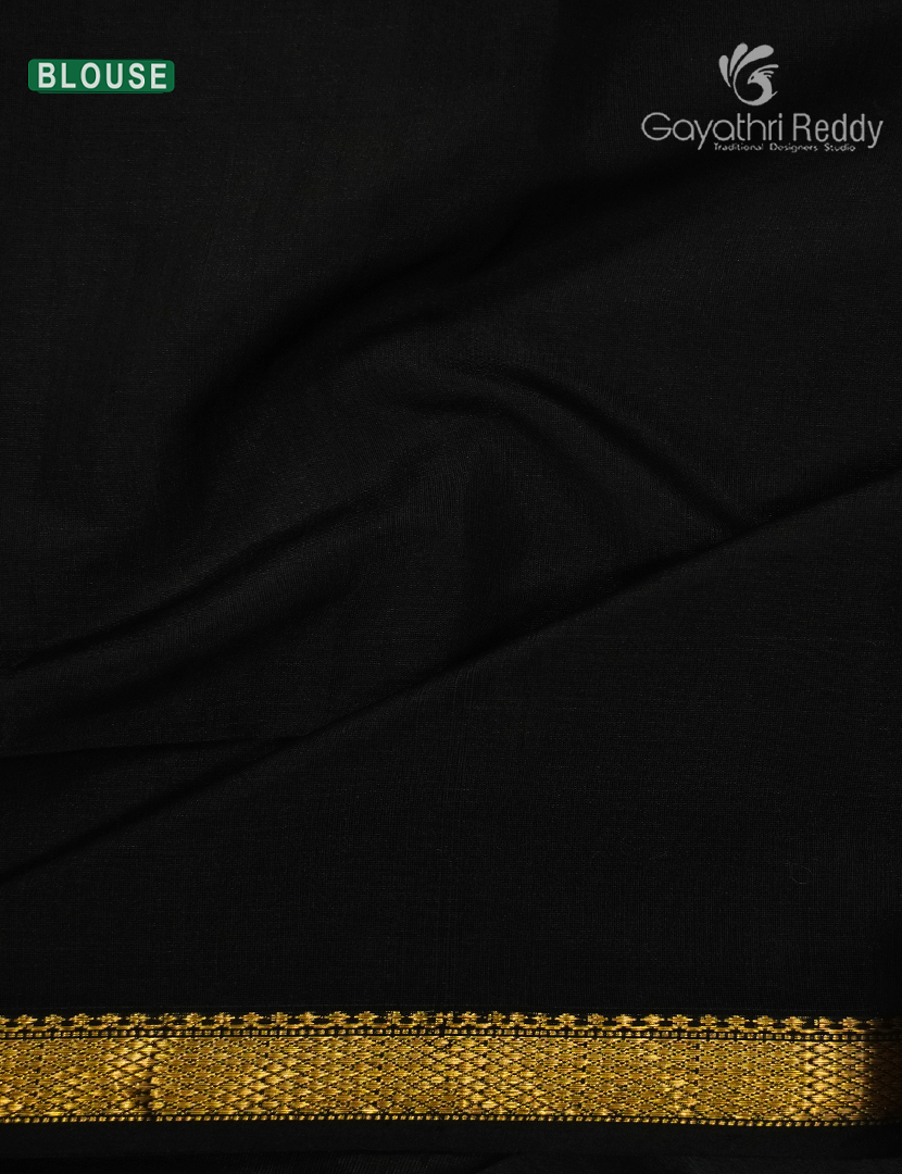 Pure Chanderi Sico Saree in Black