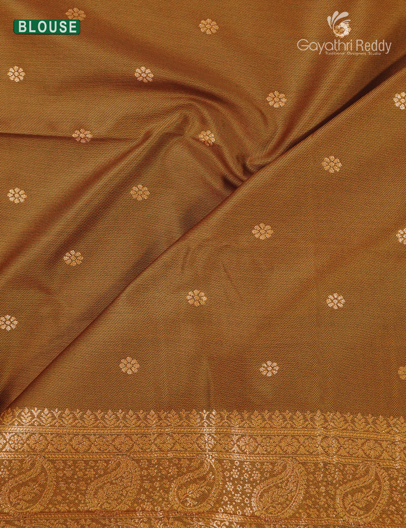 Semi Kanchipuram Art Silk Saree in Mango Yellow