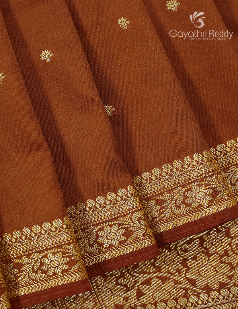 Semi Katan Silk Saree in Mustard