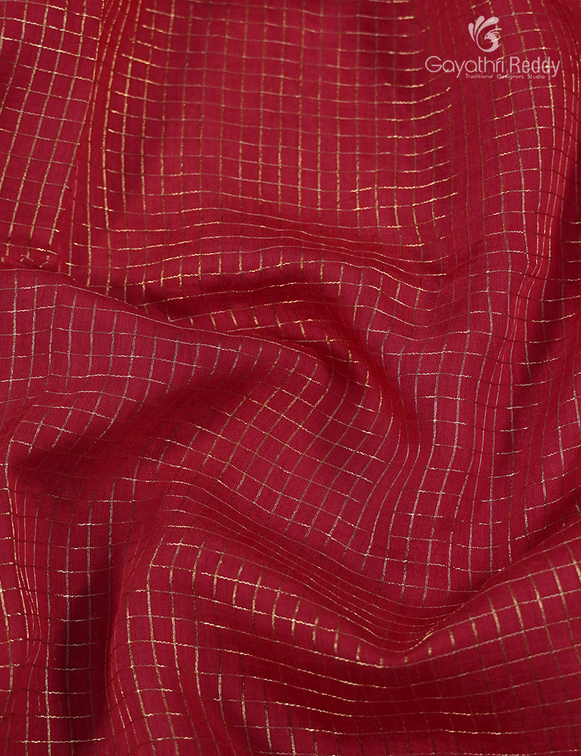 Semi Mysore Crepe Saree in Deep Rose Pink and Navy Blue
