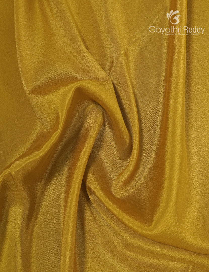 Pure Mysore Silk Saree in Golden Beige and Deep Brown