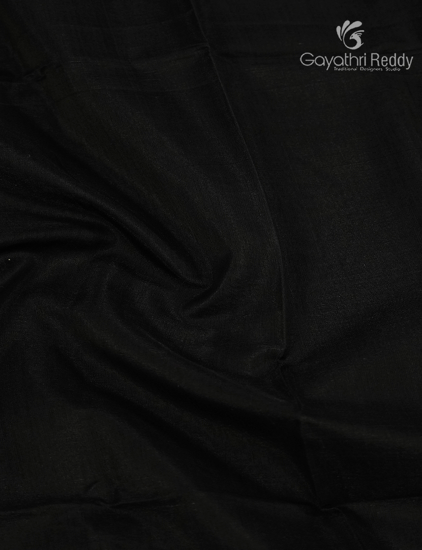 Pure Chanderi Sico Saree in Black