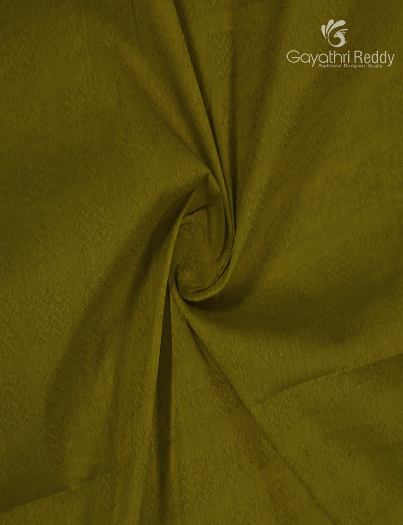 Pure Kanchi Cotton Saree in Mehendi Green