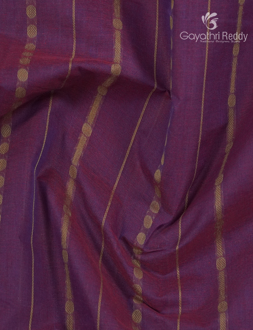 Pure Kanchi Cotton Saree in Deep Jamun