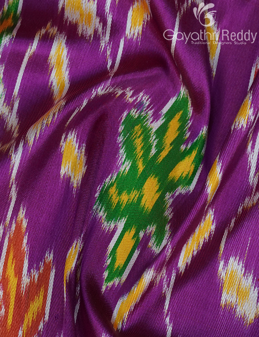 PURE TWILL IKKAT PATTU-IP778