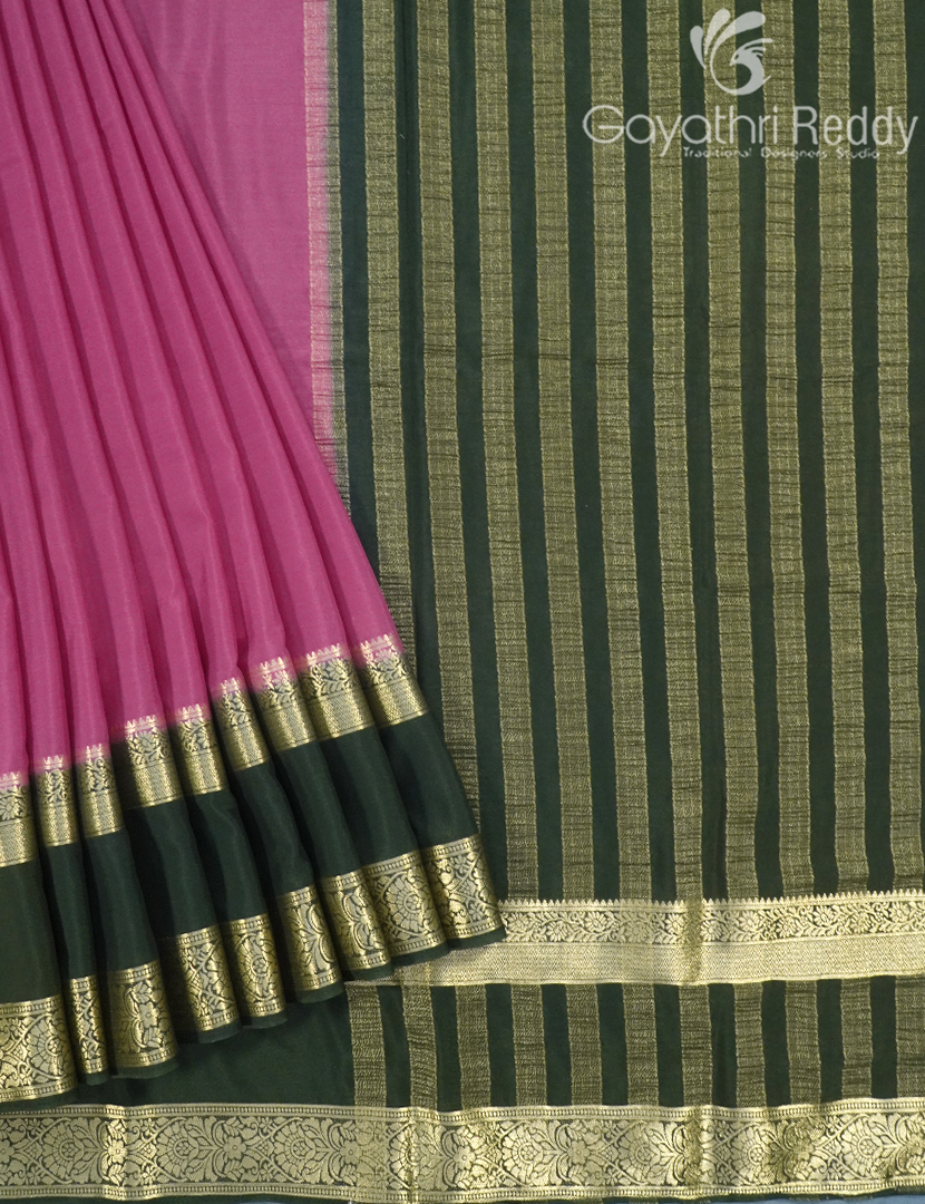 SEMI MYSORE CRAPE SAREE-SMC331