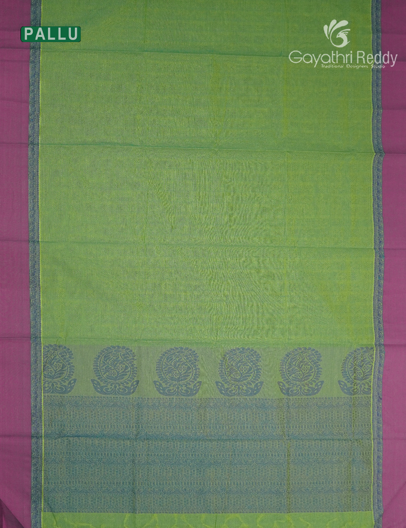 Pure Kanchi Cotton Saree in Sea Green