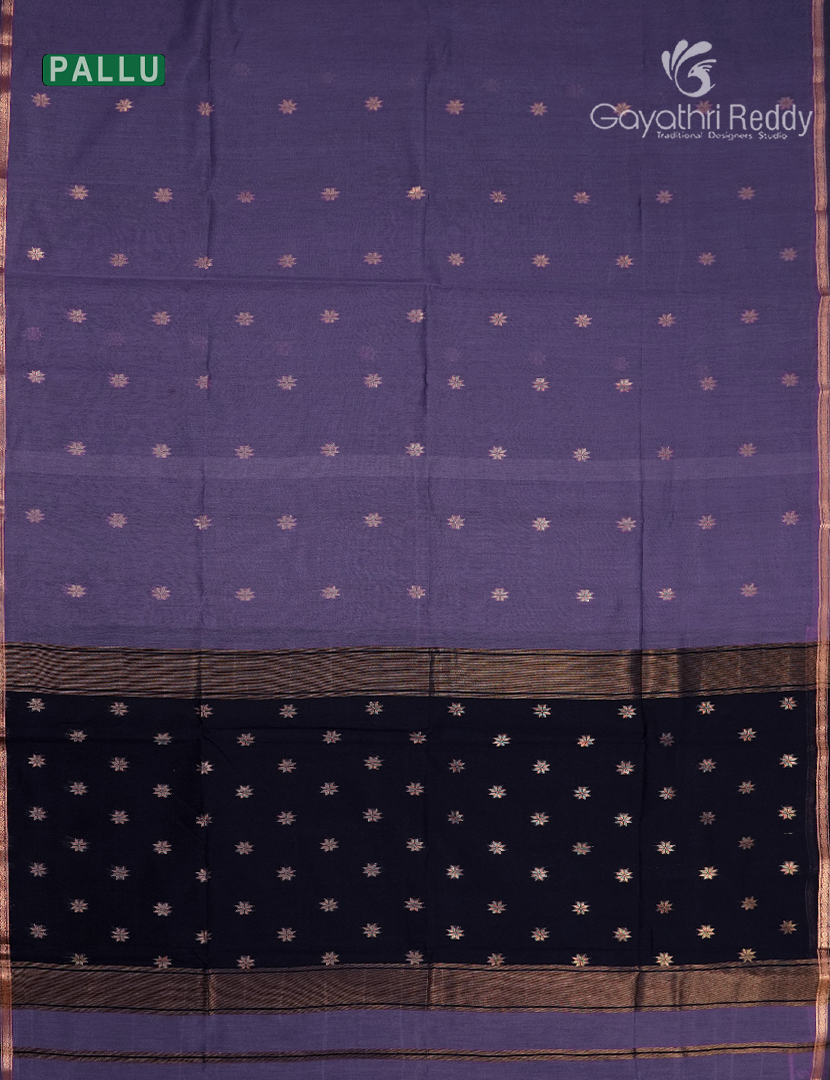 Kanchipuram Sico Saree in Lavender and Deep Blue