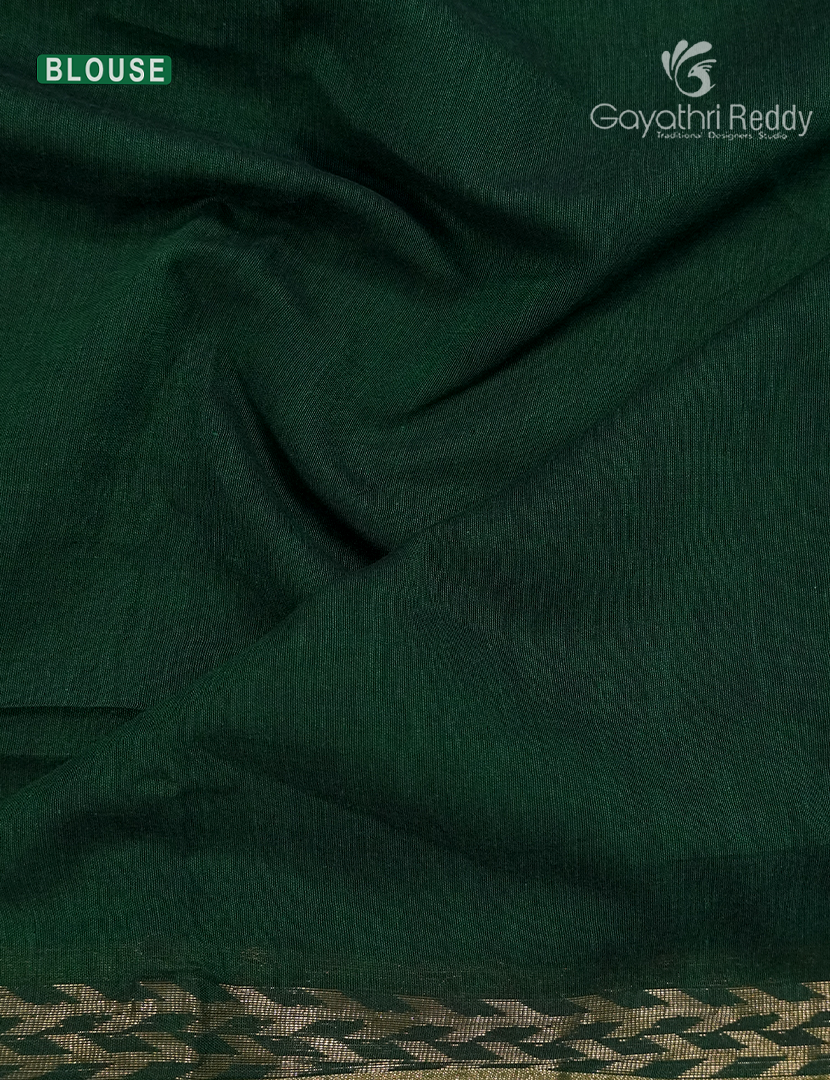 Jamdani Cotton Saree in Deep Mustard