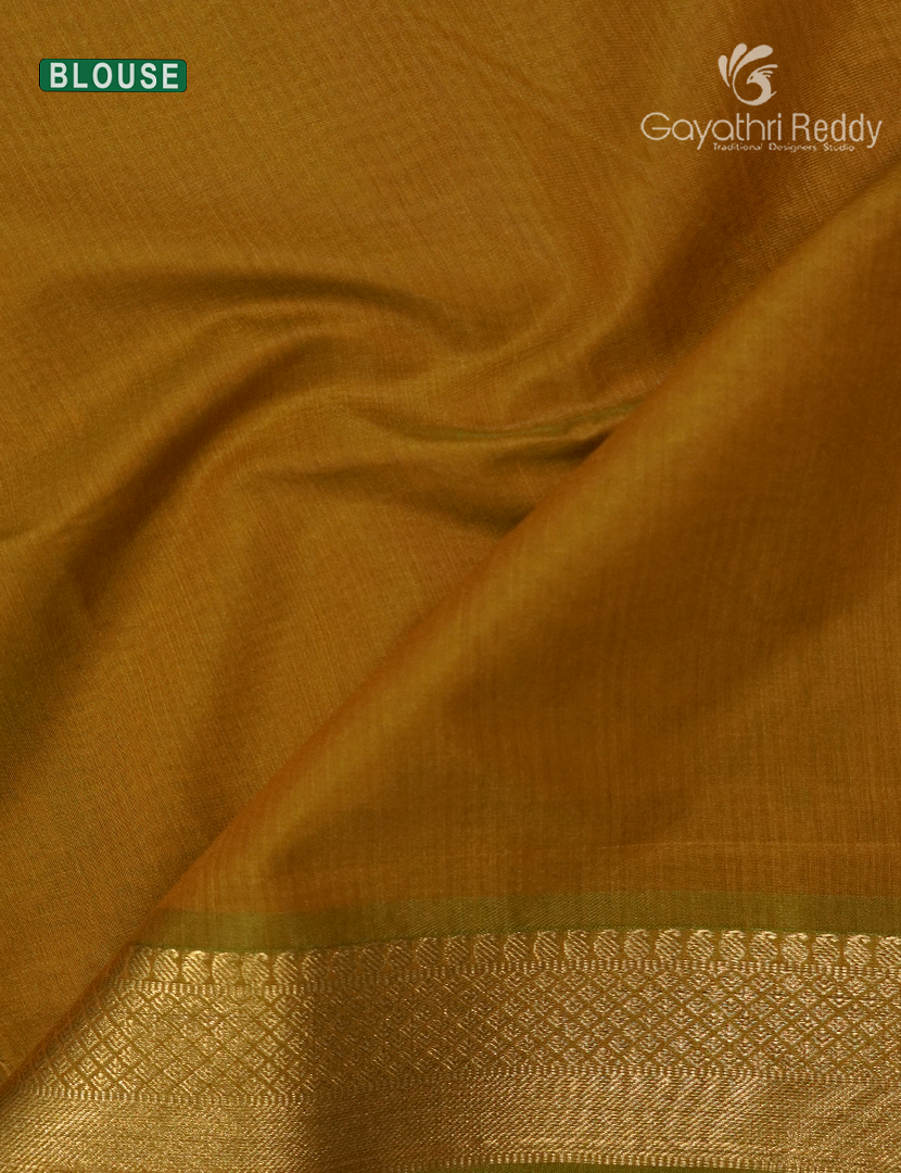 Kanchipuram Sico Saree in Blue and Yellow