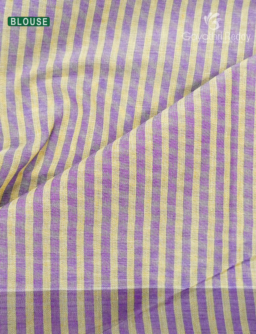 Pure Handloom Cotton Saree in Lavender