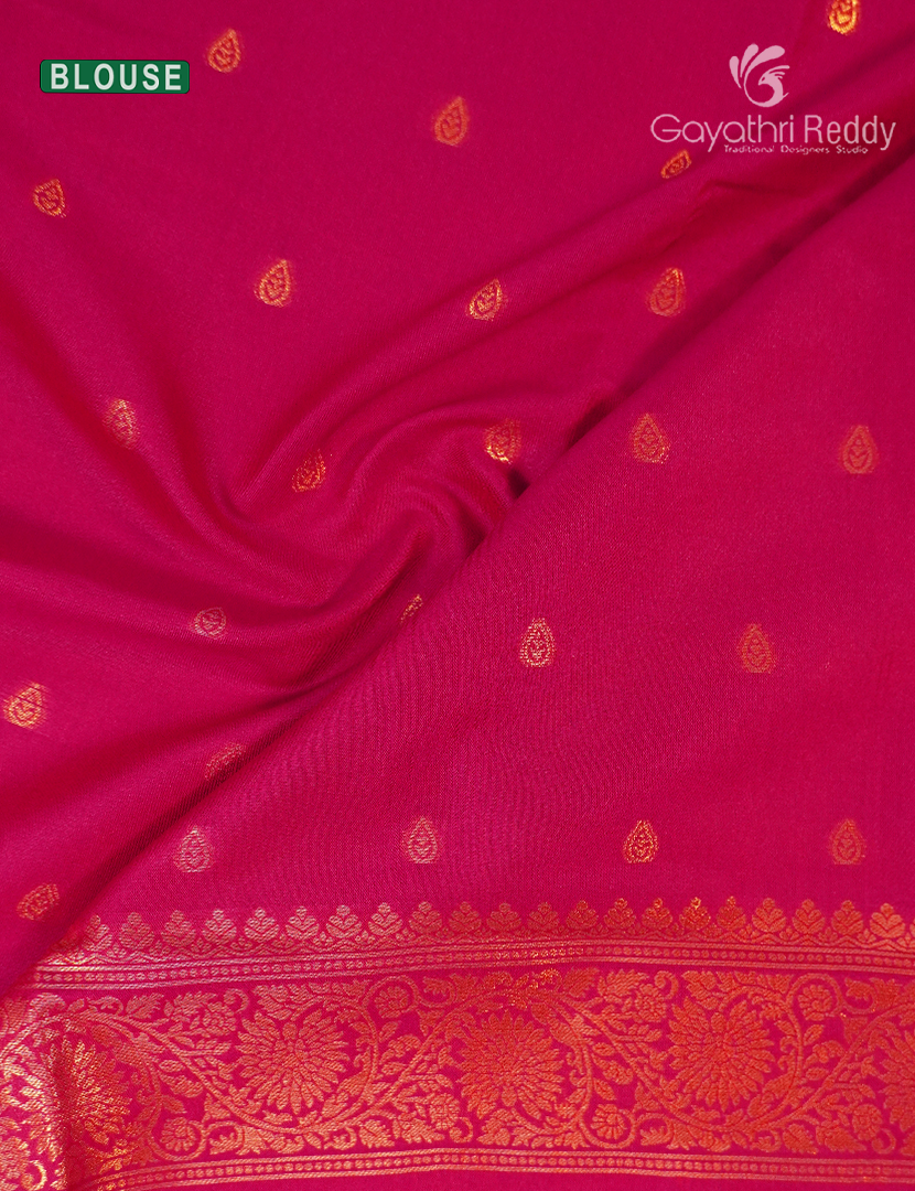 Semi Kanchipuram Art Silk Saree in Red
