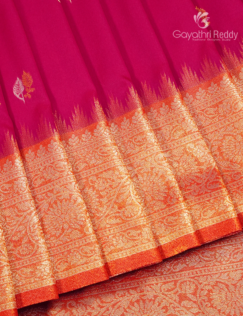 Semi Kanchipuram Art Silk Saree in Red