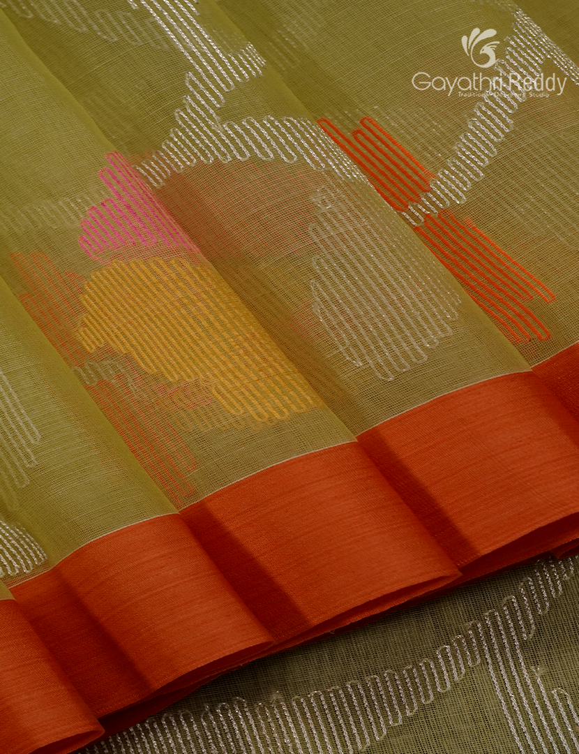 Pure Jamdani Kora Saree in Pastel Green
