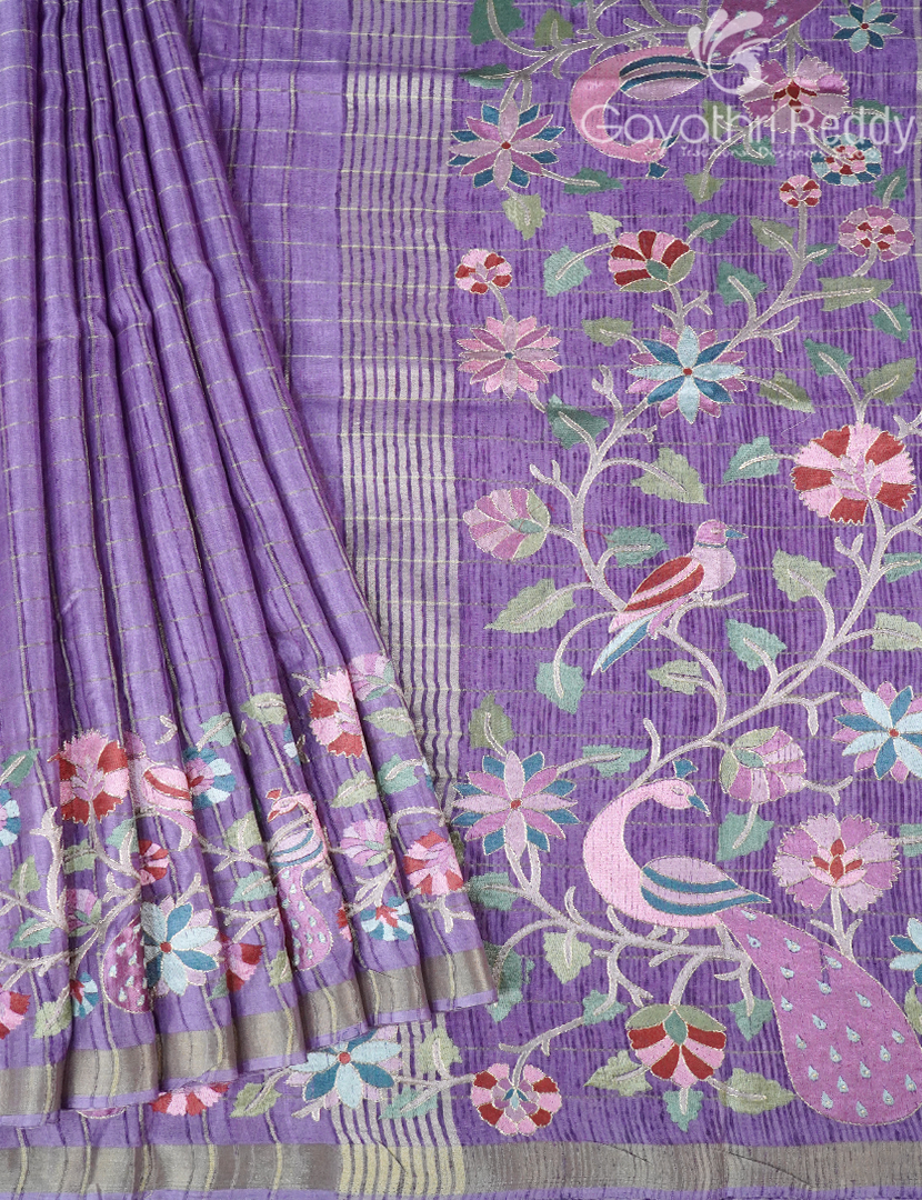 KHADI SILK WORK SAREE-KSW72