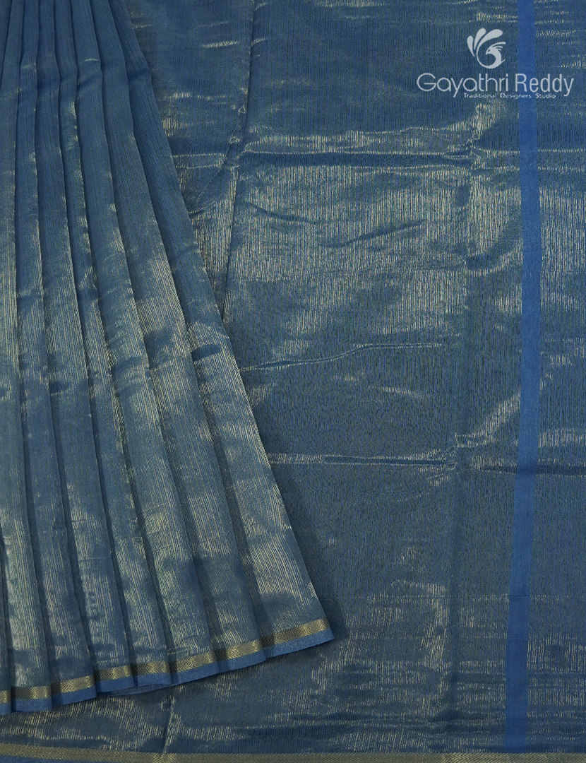 Pure Tissue Saree in Blue