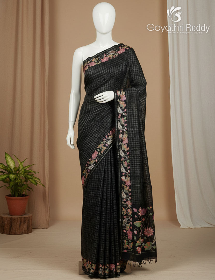 KHADI SILK WORK SAREE-KSW38