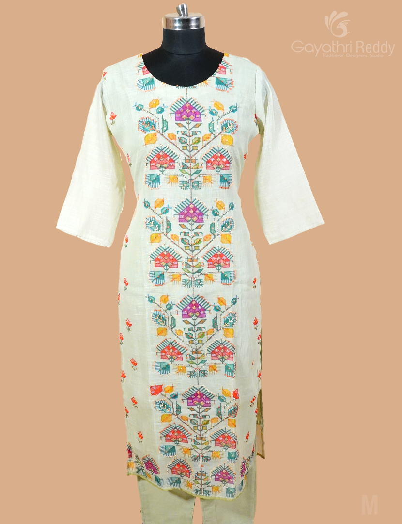 LINEN DRESS (3PC SET)-KDS867