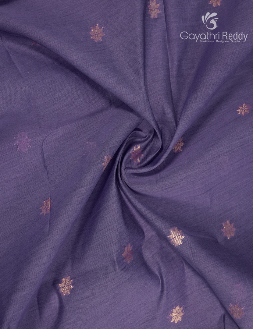 Kanchipuram Sico Saree in Lavender and Deep Blue