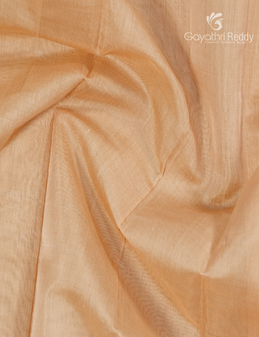 Pure Kanchi Sico Saree in Golden Cream and Rani Pink