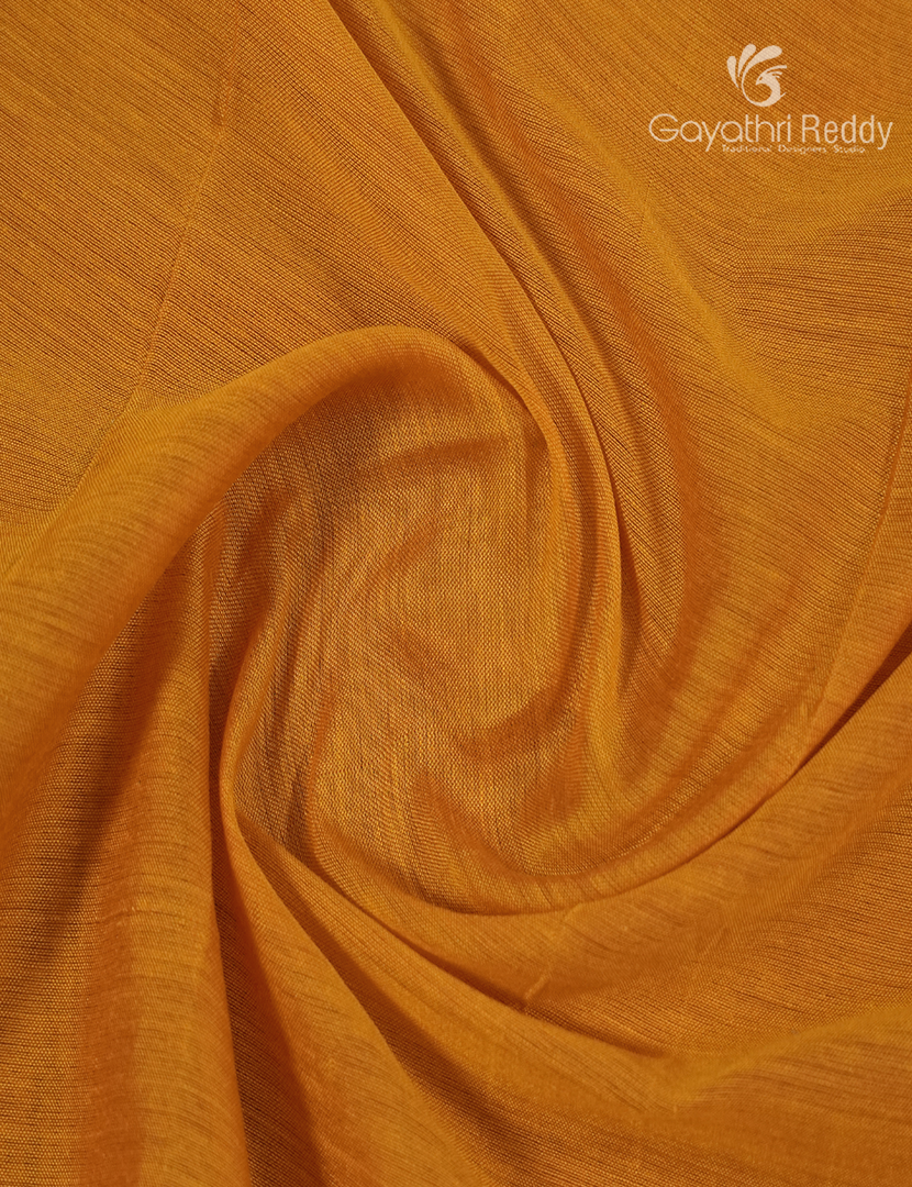 Pure Narayanpet Cotton Saree in Turmeric