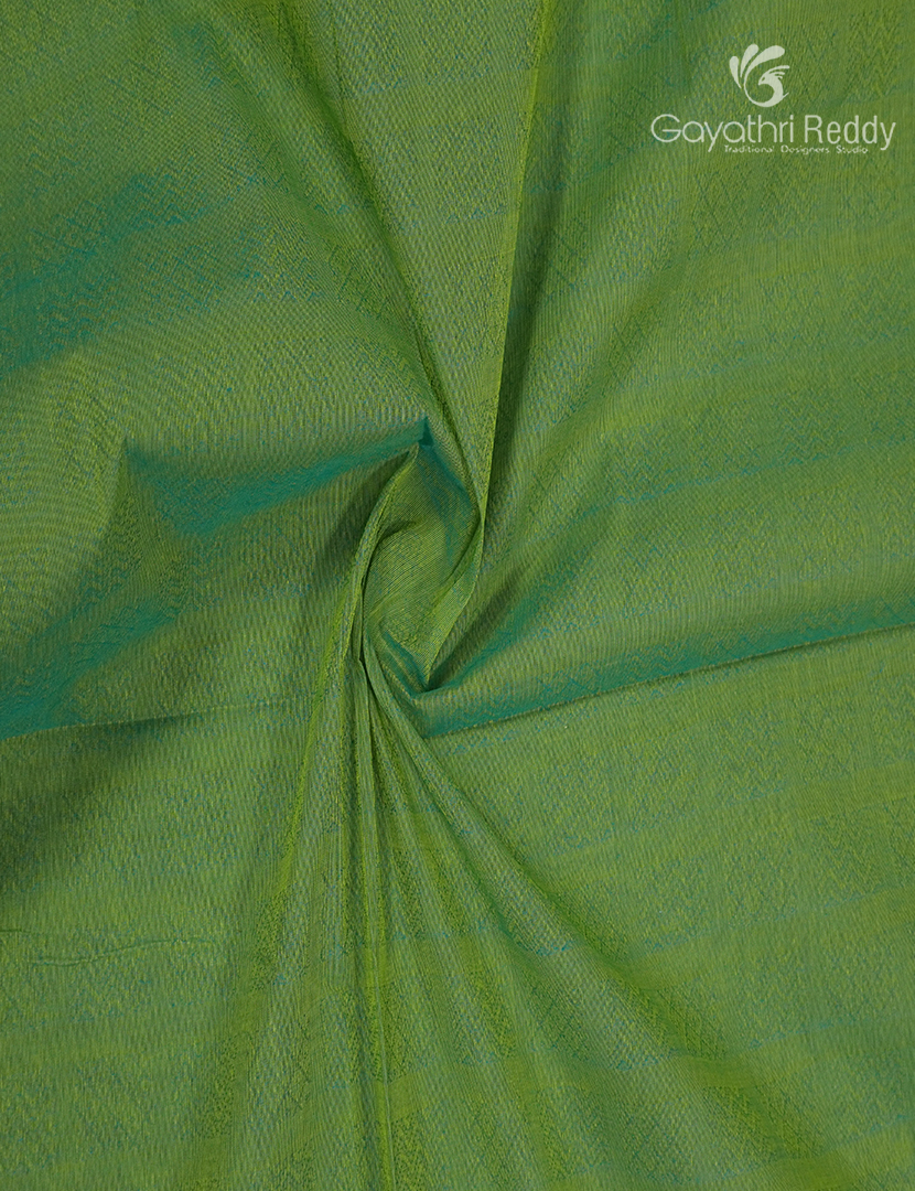 Pure Kanchi Cotton Saree in Sea Green