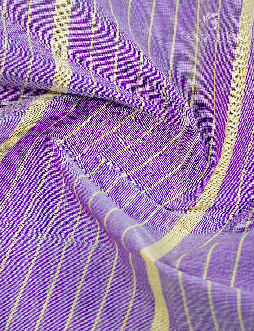 Pure Handloom Cotton Saree in Lavender