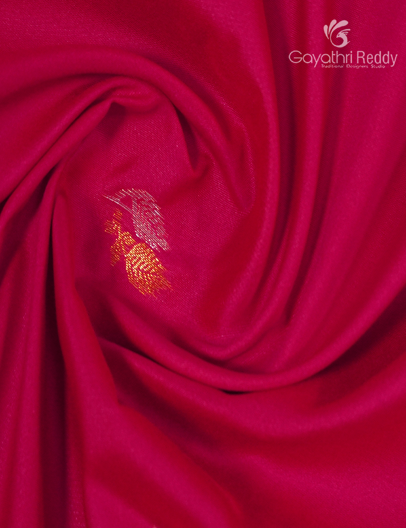 Semi Kanchipuram Art Silk Saree in Red