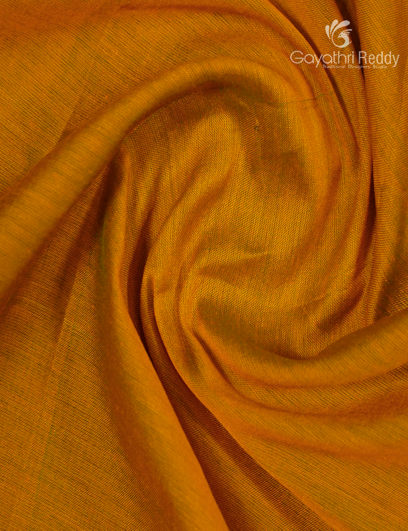 Pure Narayanpet Cotton Saree in Turmeric