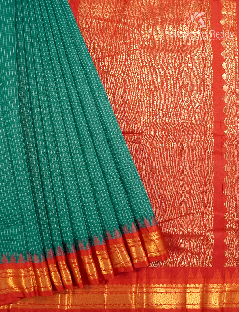 Pure Gadwal Cotton Saree-GGC1628