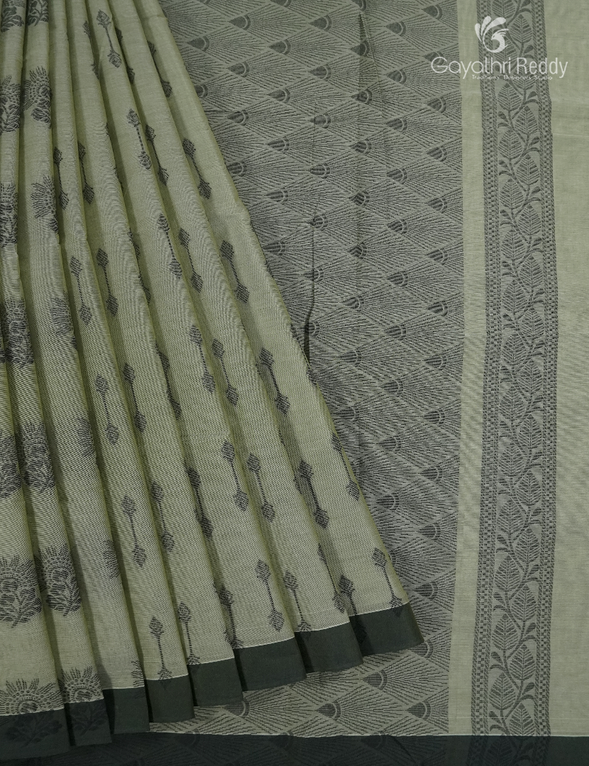 Pure Kanchi Coton Saree in Grey