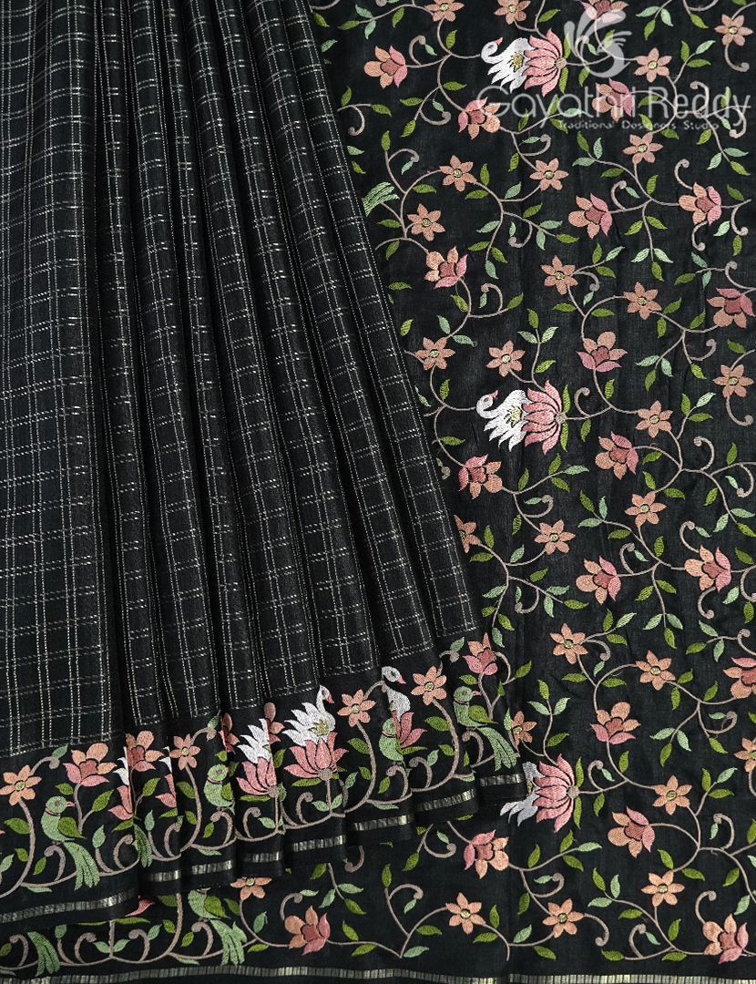 KHADI SILK WORK SAREE-KSW25