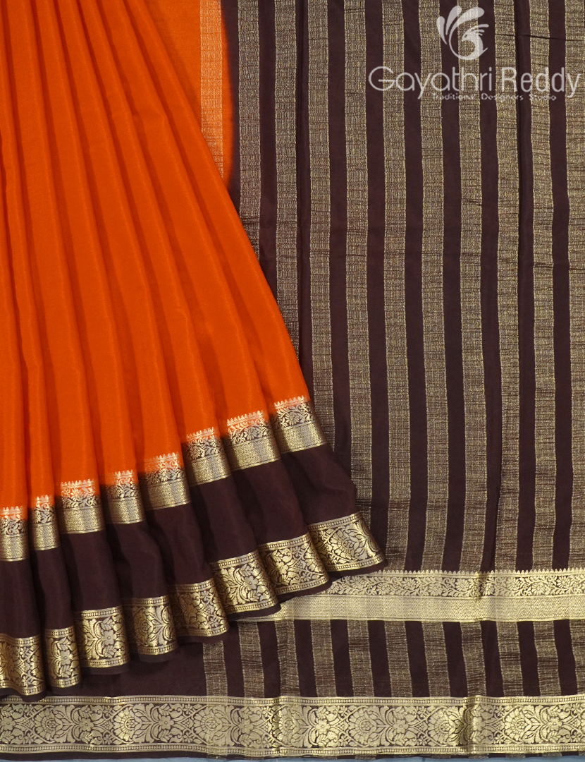 SEMI MYSORE CRAPE SAREE-SMC332