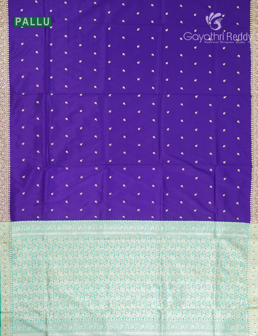 Semi Katan Silk Saree in Purple