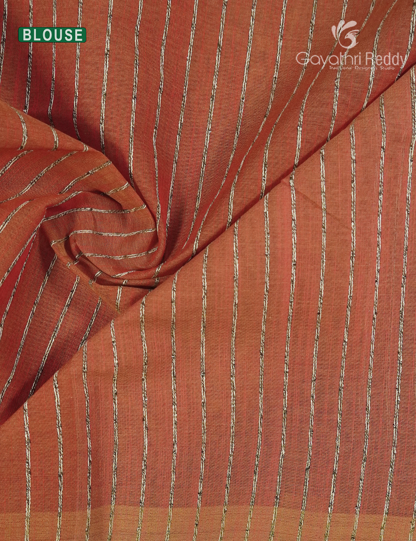 Pure Handloom Cotton Saree in Peach