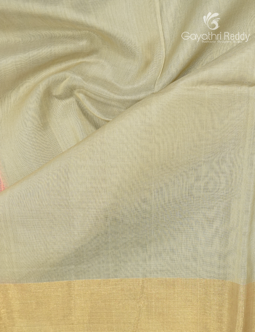 Pure Chanderi Sico Saree in Peach