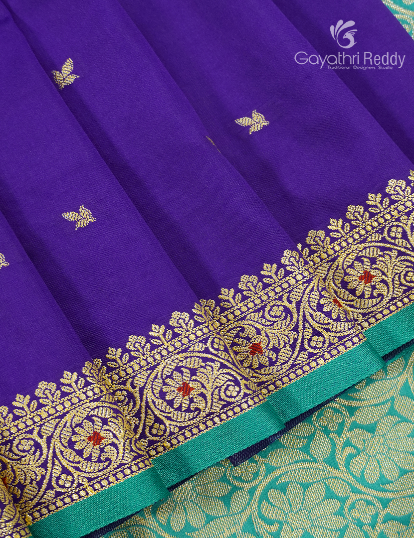 Semi Katan Silk Saree in Purple
