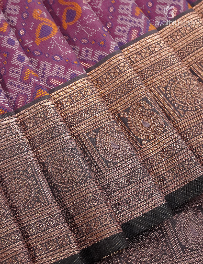 Semi Kanchipuram Art Silk Saree in Deep Onion Pink