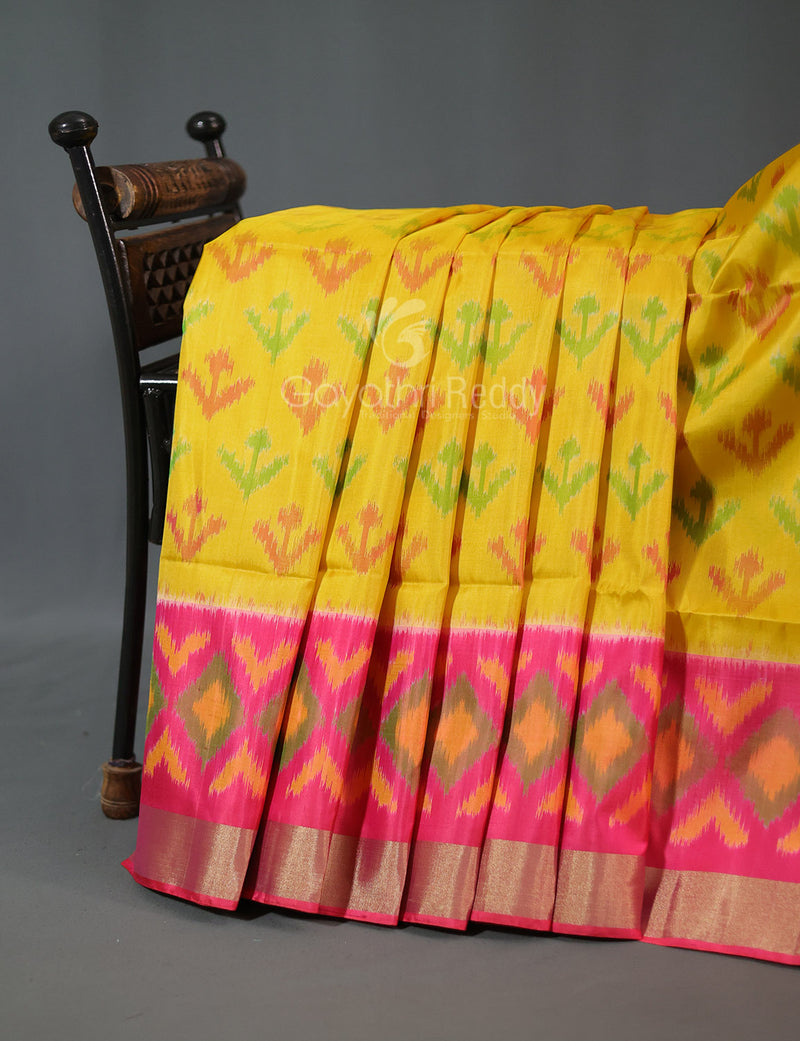 Ikkat pure silk saree – www.vannamayil.com