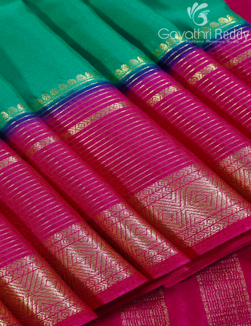 SEMI MYSORE CREPE SAREE-SMC381